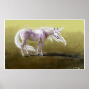 Affiche Licorne pourpre rougeoyante