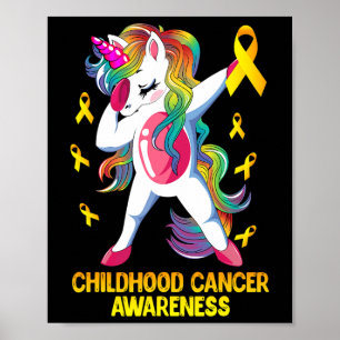 Affiche Licorne qui fait le dab Guerrier de la sensibilisa