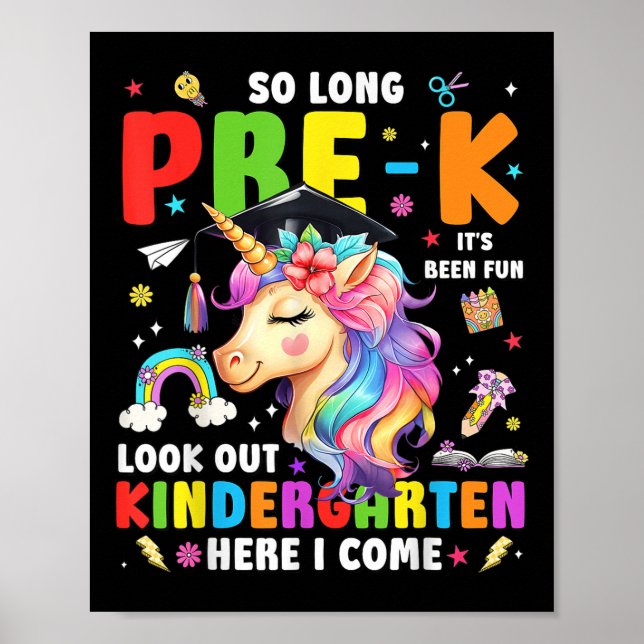 Affiche Licorne si longtemps pré-maternelle diplômé jardin (Devant)