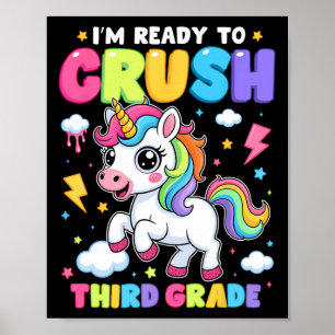 Affiche Licorne Troisième année me voici Je reviens à l'éc