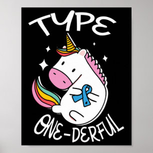 Affiche Licorne Type Un-diable Pour Un Diabétique Diabète 