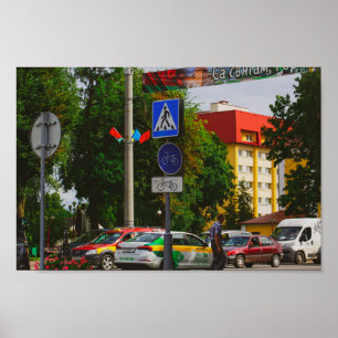 Affiche Lida Belarus Architecture Street View Cityscape