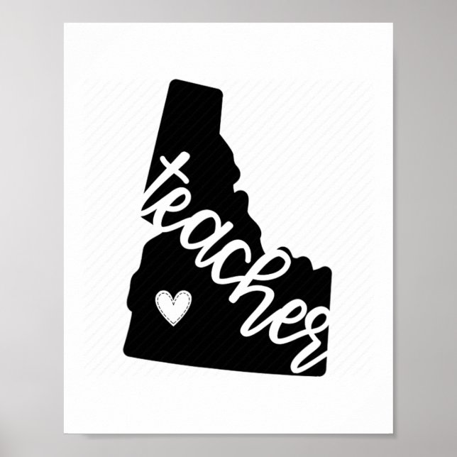 Affiche L'Idaho Teacher State Pride For Educateurs (Devant)