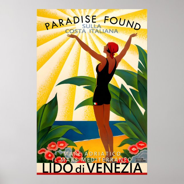 Affiche Lido di Venezia Venice Italy Adriatic (Devant)