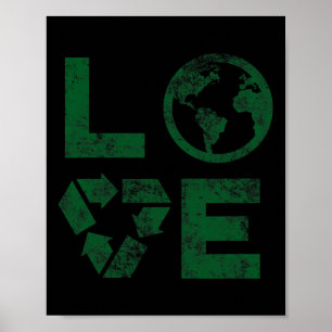 Affiche Liebe Jour des terres 90s Enfants Recyclés Vintage