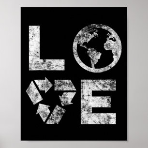 Affiche Liebe Jour des terres 90s Enfants Recyclés Vintage