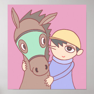 Affiche Lien entre le cheval et le jockey.