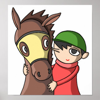 Affiche Lien entre le cheval et le jockey.
