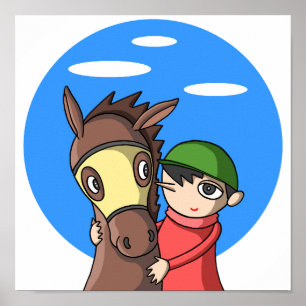 Affiche Lien entre le cheval et le jockey.