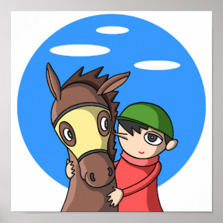 Affiche Lien entre le cheval et le jockey.