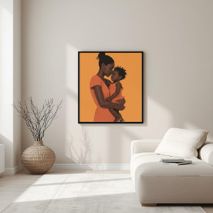 Affiche Lien imparfait – Mère et enfant minimaliste XI
