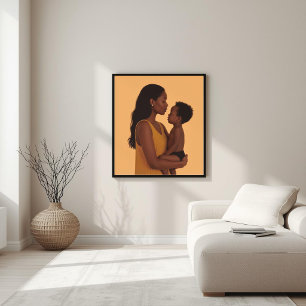 Affiche Lien Imparfait – Minimaliste Mère et Enfant XV