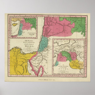 Affiche Lieux enregistrés dans les cinq livres de Moïse