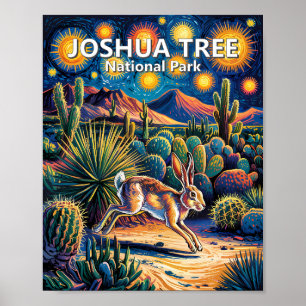 Affiche Lièvre de Joshua Tree Van Gogh Désert