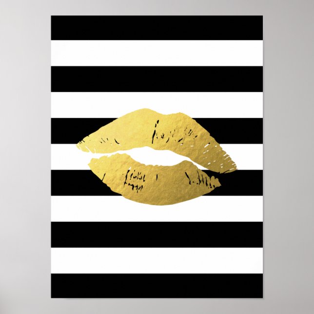 Affiche Lièvres dorées avec bandes blanches noires (Devant)