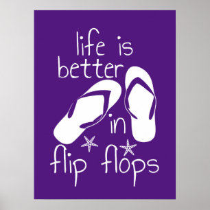 Affiche Life Is Better In Flip Flops
