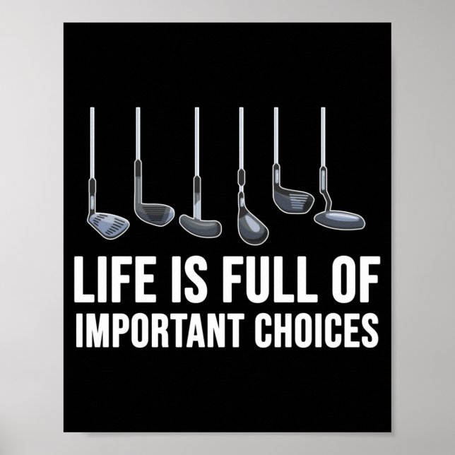 Affiche Life Is Full Of Imrtant Choices Golf Christmas  (Devant)