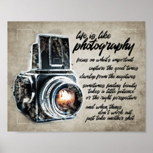 Affiche Life is like photography gift camera life lessons