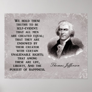 Affiche Life Liberty Pursuit of Happiness - Art Print