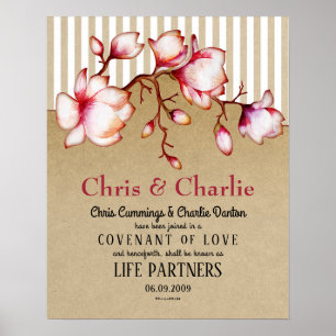 Affiche "Life Partners" Love Covenant Wedding Certificate