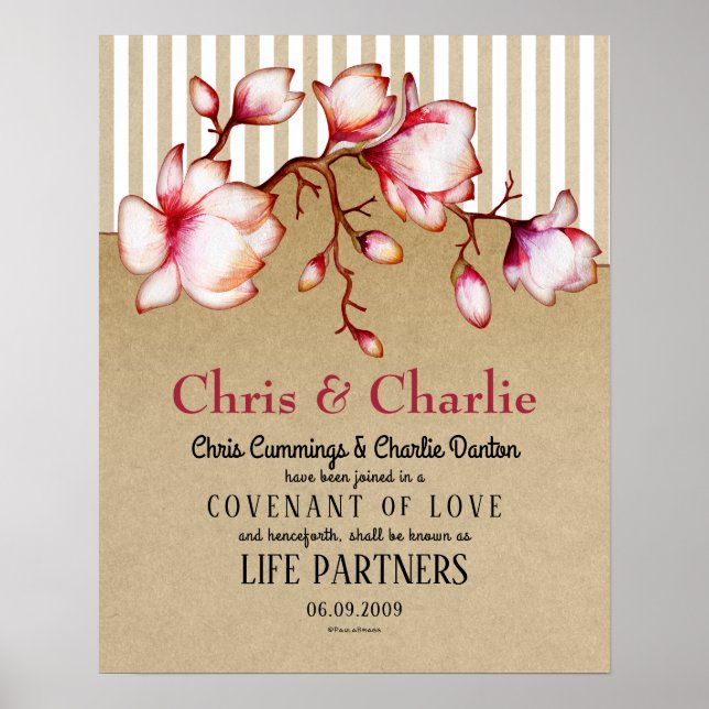 Affiche "Life Partners" Love Covenant Wedding Certificate (Devant)