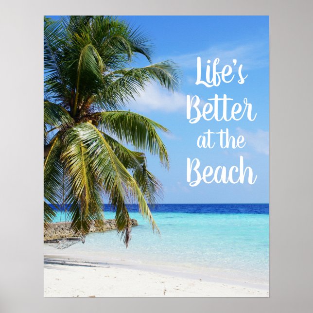 Affiche Life's Better at the Beach (Devant)