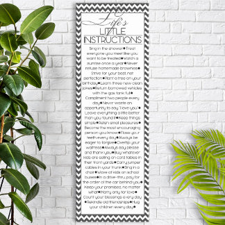 Affiche Lifes Little Instructions (noir de charbon