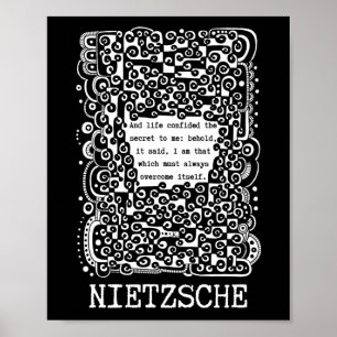 Affiche Lifes SECRET citation de Nietzsche