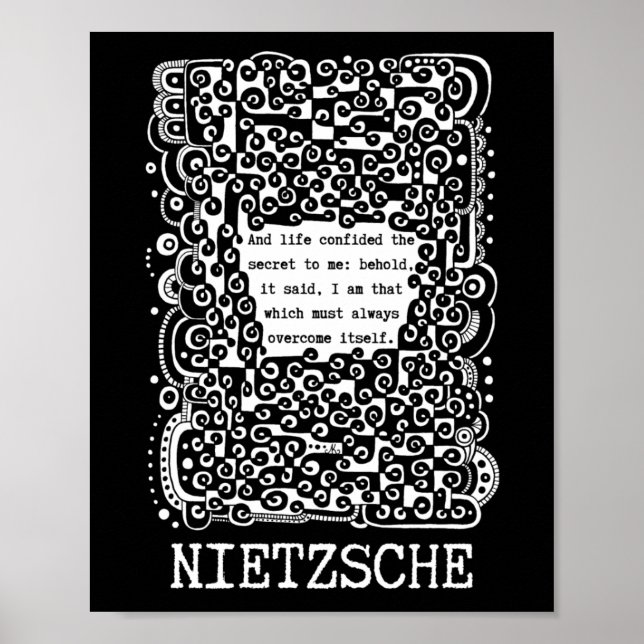 Affiche Lifes SECRET citation de Nietzsche (Devant)