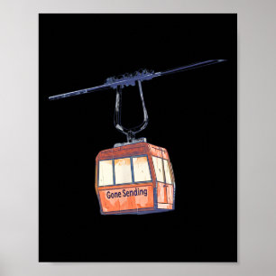 Affiche Lift Ski vintage - Snowboard Sending