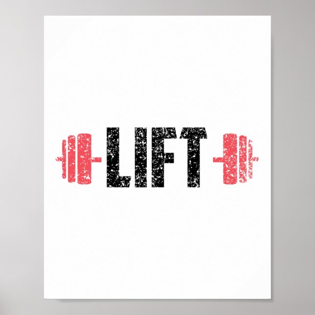 Affiche Lift Weightlifting Gym Lifting Workout  (Devant)