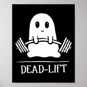 Affiche Lifti de poids mort Lifti de l'Halloween Ghost Gym