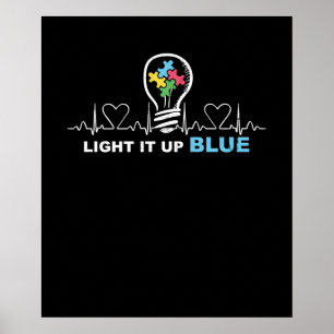 Affiche Light It Up Blue Autism