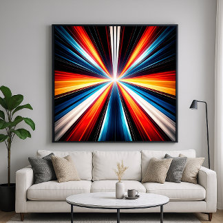 Affiche Light Speed Stripes Art