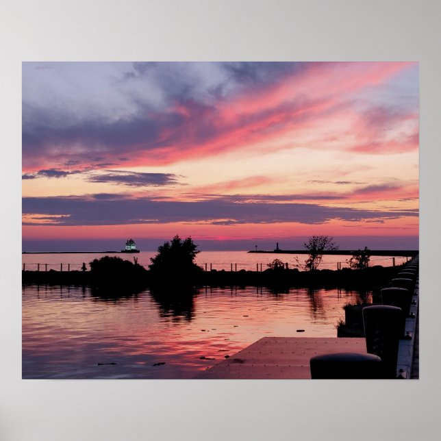 Affiche Lighthouse at Sunset I (Devant)