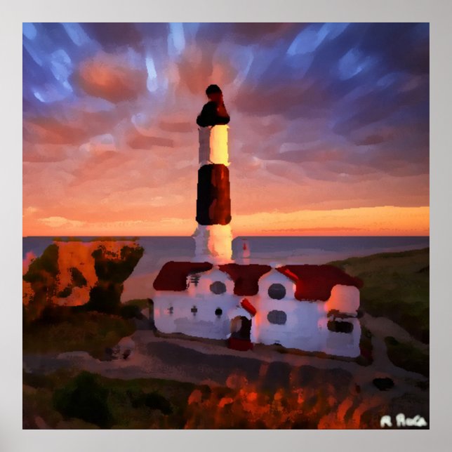 Affiche Lighthouse sunrise (Devant)