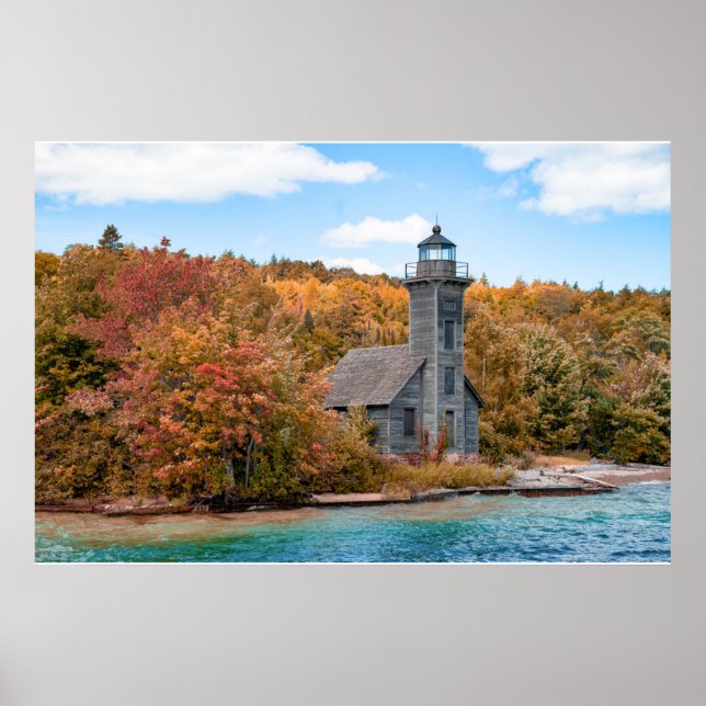 Affiche Lighthouses | Grand Island East Channel Light (Devant)