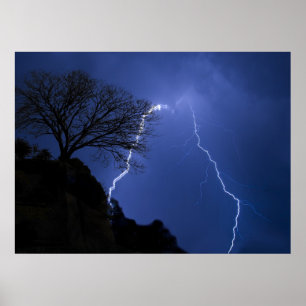 Affiche lighting - stormy night