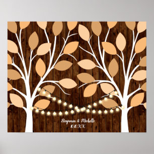 Affiche Lights - 25 Signature Guest Book Alternative