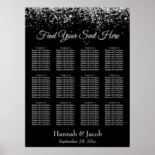 Affiche Lights on Black Reception Seating Chart
