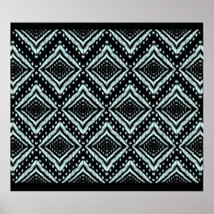 Affiche Ligne Abstraite, Belle, motif sans soudure Ikat, B