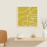 Affiche Ligne Abstraite contemporaine Art Boho Mustard Jau<br><div class="desc">Poster Jaune à la moutarde de Boho,  Abstrait Art contemporain</div>