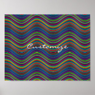Affiche Ligne Abstraite cool de Wavy art Thunder_Cove