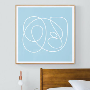 Affiche Ligne Abstraite minimaliste contemporaine Pastel B