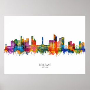 Affiche Ligne aérienne australienne de Brisbane