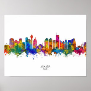 Affiche Ligne aérienne d'Ankara Turquie