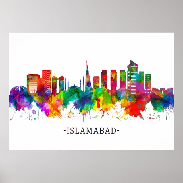 Affiche Ligne aérienne d'Islamabad Pakistan (Devant)