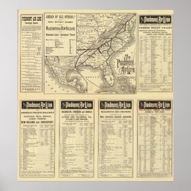 Affiche Ligne aérienne du Piémont (Devant)