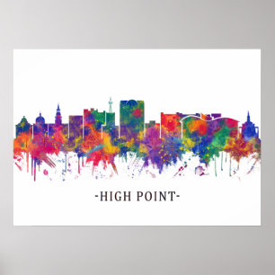 Affiche Ligne aérienne High Point North Carolina
