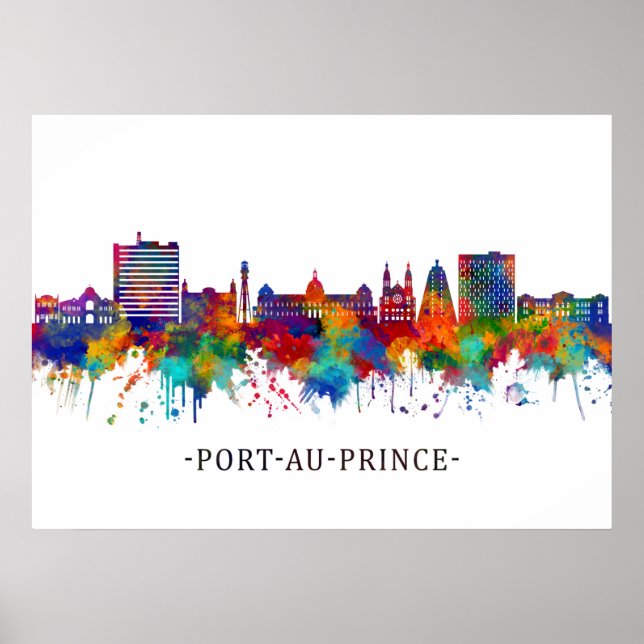 Affiche Ligne aérienne Port-Au-Prince Haïti (Devant)